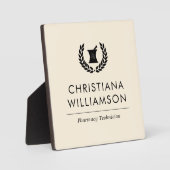 オーダーメイド エレガント 薬剤師 調剤技術者 スタッフ フォトプラーク (正面)