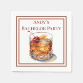 オーダーメイド オールドファッション バチェラーパーティー カクテル スタンダードカクテルナプキン (正面)