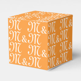 オーダーメイド カップルイニシャル モノグラム クロスサフラン柄 フェイバーボックス