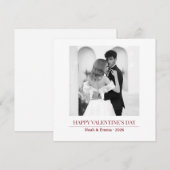 オーダーメイド カップルネーム & 年 - エレガント フォト シーズンカード (正面/裏面)