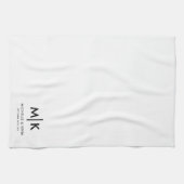 オーダーメイド カップル ウェディング モダン モノグラムイニシャル キッチンタオル (横)
