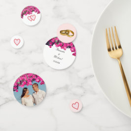 オーダーメイド カップル トロピカル フラワー ウェディング コンフェッティ