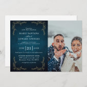 オーダーメイド カップル フォト ウェディング 招待状 (正面/裏面)