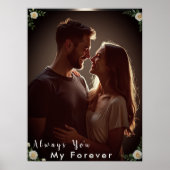 ❤️ オーダーメイド カップル フォト| 結婚記念 贈り物 ポスター (正面)