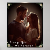 ❤️ オーダーメイド カップル フォト| 結婚記念 贈り物 ポスター (正面)