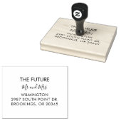 オーダーメイド カップル ブライダルシャワー 返信先住所 ラバースタンプ (押印)