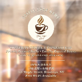 オーダーメイド カフェ ショップ ウィンドウ クリング - パーソナライズド ウィンドウサイン (シート2)