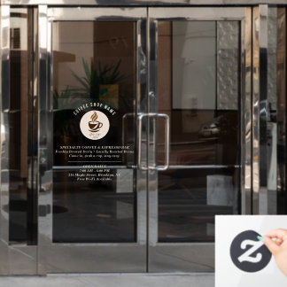 オーダーメイド カフェ ショップ ウィンドウ クリング - パーソナライズド ウィンドウサイン