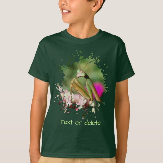 オーダーメイド カマキリ 昆虫デザイン Tシャツ (正面)