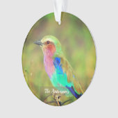 オーダーメイド カラフルな鳥の写真 オーナメント (正面)