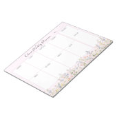 オーダーメイド カラフルフラワー フラワー 週間プランナー ノートパッド (アングル)