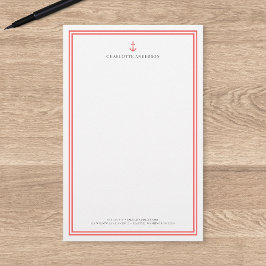 オーダーメイド カラー モダン クラシック アンカー パーソナライズド 便箋