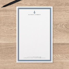 オーダーメイド カラー モダン クラシック アンカー パーソナライズド 便箋