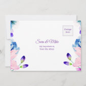 オーダーメイド カラー 水彩 花柄 RSVP カード (裏面)