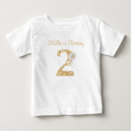 オーダーメイド ガーデンうさぎ 誕生日 女の子 Tシャツ