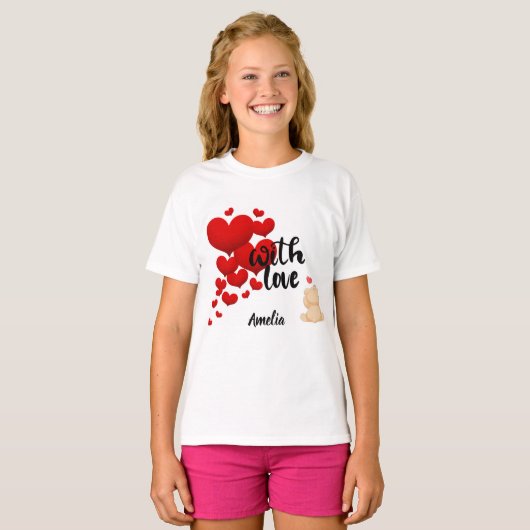 オーダーメイド キッズTシャツ ラブギフト Tシャツ (正面フル)