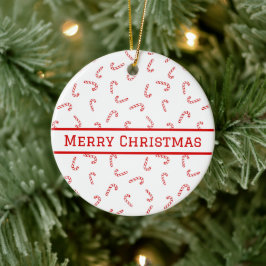 オーダーメイド キャンディケーン クリスマス セラミックオーナメント