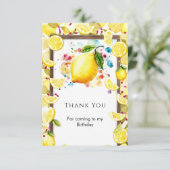オーダーメイド キュート レモン 誕生日 サンキューカード (スタンド正面)