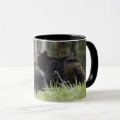 オーダーメイド クマ柄 マグカップ 名入れ 贈り物 (正面右)