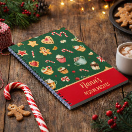 オーダーメイド クリスマスのお菓子作りパターン ノートブック