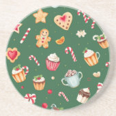 オーダーメイド クリスマスの焼き菓子パターン コースター (正面)