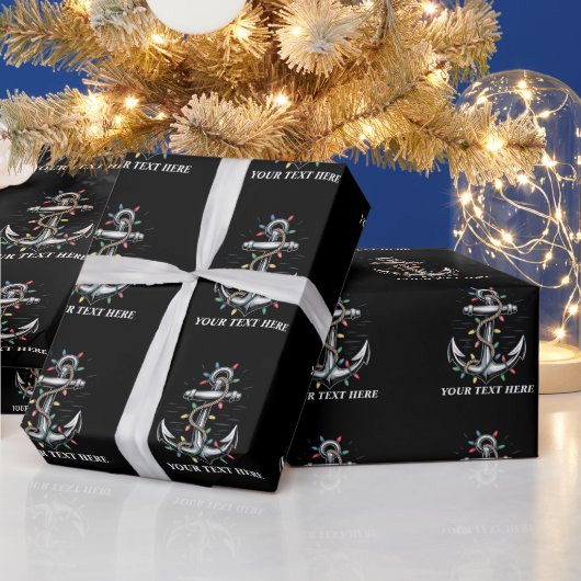 オーダーメイド クリスマスイルミネーション ボート セーリング ラッピングペーパー (クリスマス)