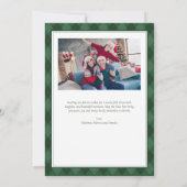 オーダーメイド クリスマスカード 2枚の写真入り Plaid Holly (裏面)