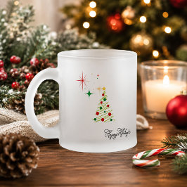 オーダーメイド クリスマスツリー フロストガラス マグ