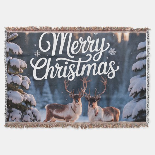 オーダーメイド クリスマスブランケット カスタム スロー (正面)