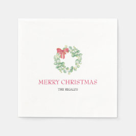 オーダーメイド クリスマスリース ペーパーナプキン スタンダードカクテルナプキン