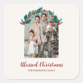 オーダーメイド クリスマスリース 写真と名前 ステッカー (正面)