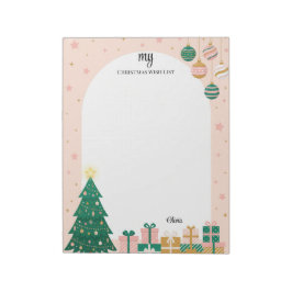 オーダーメイド クリスマス ウィッシュリスト ツリー & オーナメント ノートパッド