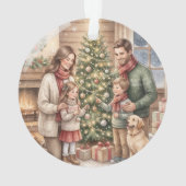 オーダーメイド クリスマス オブジェ 水彩 家族 オーナメント (裏面)