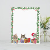 オーダーメイド クリスマス+キャット+文房具 (A4サイズ) (スタンド正面)