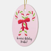 オーダーメイド クリスマス キャンディケーン 陶器 オーナメント (左)