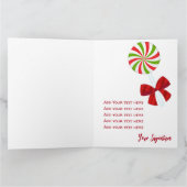 オーダーメイド クリスマス キャンディー ケーン カード (内部)