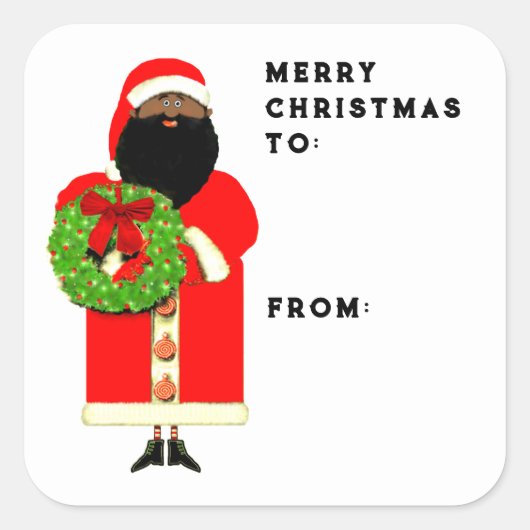 オーダーメイド クリスマス ギフトタグ スクエアシール (正面)