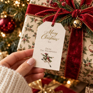 オーダーメイド クリスマス ギフトタグ|飛び跳ねる貴族 ギフトタグ