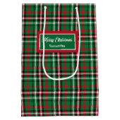オーダーメイド クリスマス ギフトバッグ タータンチェック モノグラム (裏面)