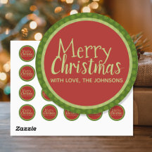 オーダーメイド クリスマス ステッカー グリーン レッド