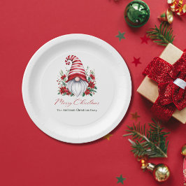 オーダーメイド クリスマス ノーム ポインセチア 冬の休日 ペーパープレート