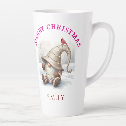 オーダーメイド クリスマス ノーム 水彩画 カフェラテマグ (右)
