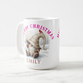オーダーメイド クリスマス ノーム 水彩画 コーヒーマグカップ (正面左)