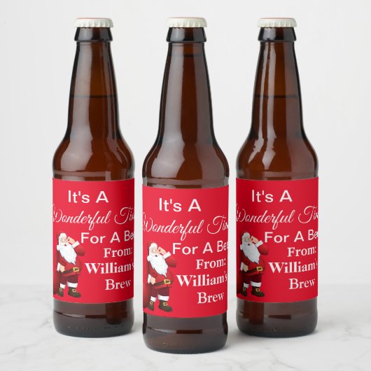 オーダーメイド クリスマス ビールラベル (ボトル)