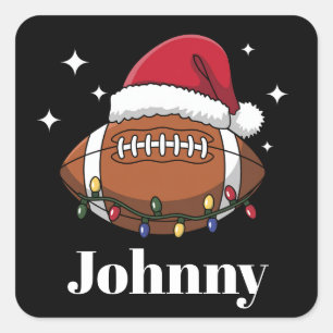 オーダーメイド クリスマス フットボール 冬のスポーツチーム スクエアシール