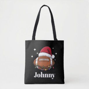 オーダーメイド クリスマス フットボール 冬のスポーツチーム トートバッグ