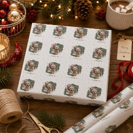 オーダーメイド クリスマス ペットの写真 – クリスマスの贈り物 ラッピングペーパー