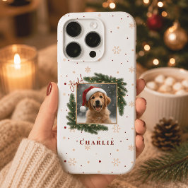 オーダーメイド クリスマス ペットの写真 – ホリデー iPhone 16 PROケース