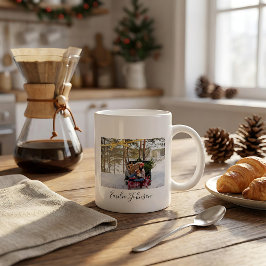 オーダーメイド クリスマス ホリデー 写真入り Xmas Tシャツ ジャンボコーヒーマグカップ
