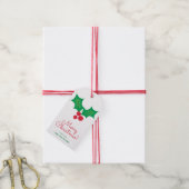 オーダーメイド クリスマス ホーリー ギフトタグ (より糸付き)